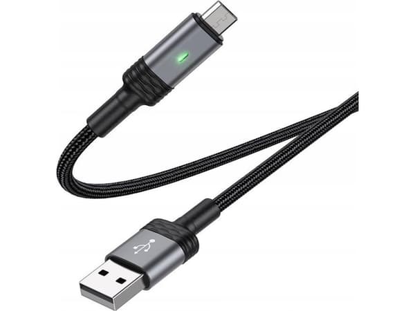 Kabel USB Borofone Borofone Kabel BU30 Lynk Smart power-off - USB na Micro USB - 2,4A 1,2 metra czarny