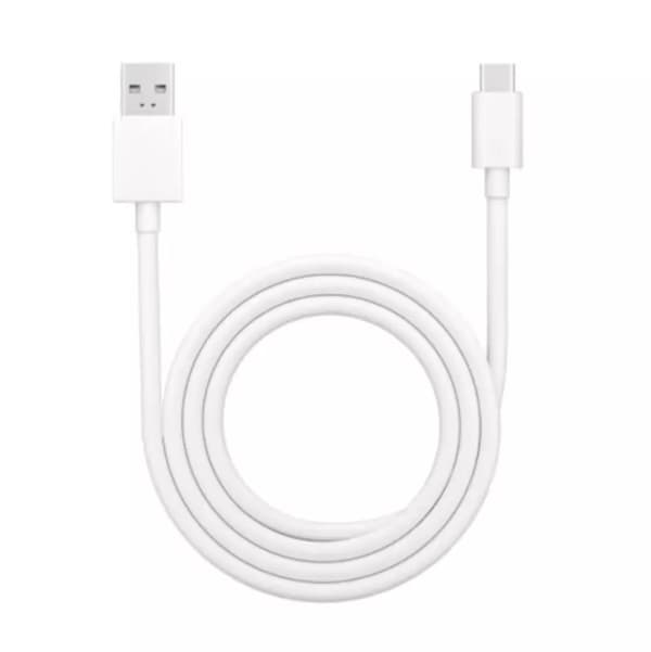 USB-A til USB-C opladnings- og synkroniseringskabel, 1 m, hvid