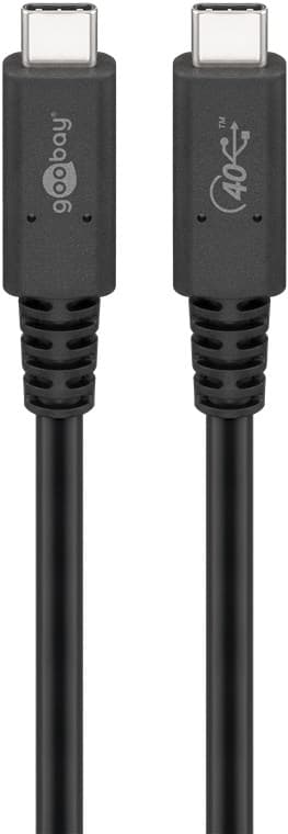 Goobay Sync & Charge USB-C™-kabel, USB4™ Gen 3x2, 240 W, 0,7 m USB-C™-kontakt > USB-C™-kontakt