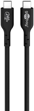 Miniatyrbilde 2 av 4: Goobay Synkroniser og lad USB-C™-kabel, USB 2.0, 240 W, 1 m USB-C™-plugg &gt; USB-C™-plugg