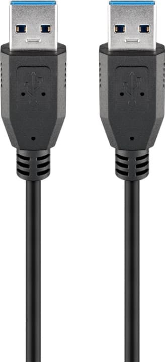 Goobay USB-A-kabel, USB 3.0, 0,5 m, svart USB 3.0 kontakt (typ A) > USB 3.0 kontakt (typ A)