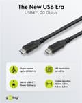 Miniatyrbild 4 av 8: Goobay USB-C™-kabel, USB4™, 240 W, 20 Gbit/s, Power Delivery, 1 m USB-C™-kontakt > USB-C™-kontakt