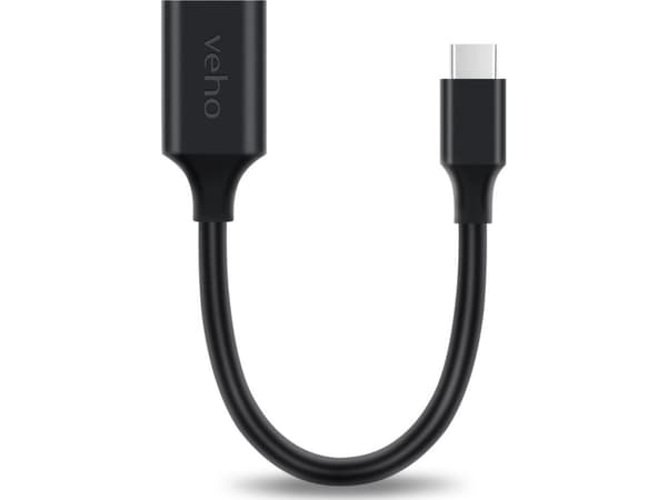 Veho VCL-220-USBCA, 0,15 m, USB C, USB A, USB 3.2 Gen 1 (3.1 Gen 1), 5 Gbit/sek., Sort