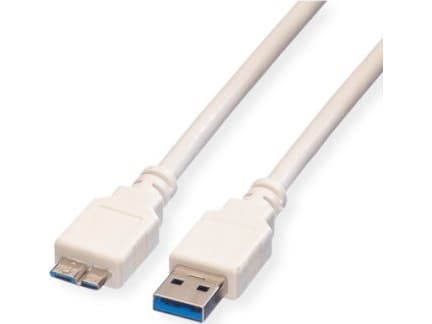 VERDI 11998876, 0,15 m, Micro-USB A, Micro-USB B, USB 3.2 Gen 1 (3.1 Gen 1), 5 Gbit/sek., Hvid
