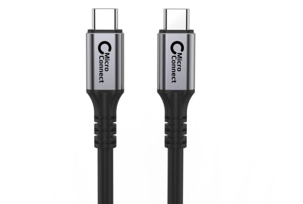 MicroConnect - USB-kabel - 24 pin USB-C (hane) rak till 24 pin USB-C (hane) rak - USB4 Gen3x2 - 20 V - 5 A - 25 cm - USB-strömförsörjning (100W), upp