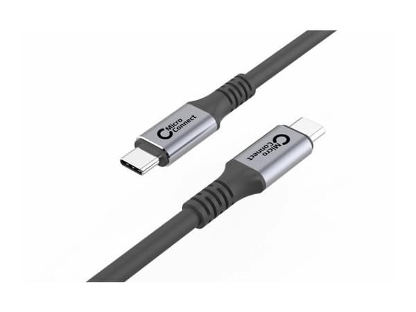 MicroConnect - USB-kabel - 24 pin USB-C (hane) rak till 24 pin USB-C (hane) rak - USB4 Gen3x2 - 20 V - 5 A - 25 cm - USB-strömförsörjning (100W), upp