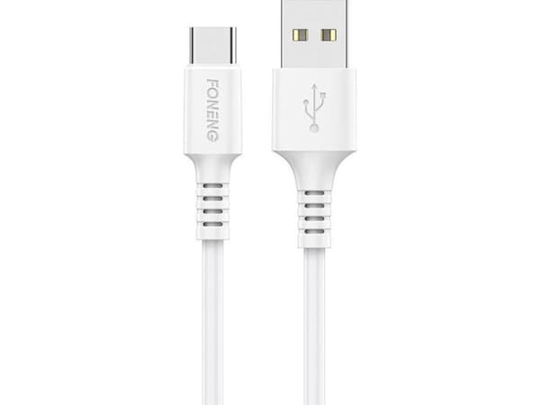 USB to USB C cable Foneng X85 3A Quick Charge, 1m (white)