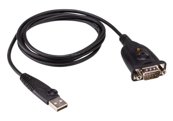 ATEN UC232AF, USB typ A, RS-232, 1,2 m, Sort