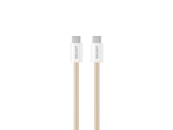 Unitek USB-kabel Unitek Magnetisk flettet kabel USB C PD 100W beige 1m