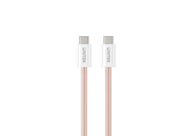 Unitek USB-kabel Unitek Magnetisk flettet kabel USB C PD 100W beige 1m