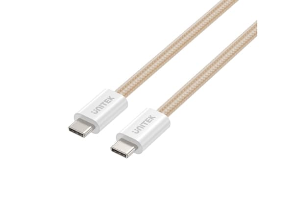 Unitek USB-kabel Unitek Magnetisk flettet kabel USB C PD 100W beige 1m