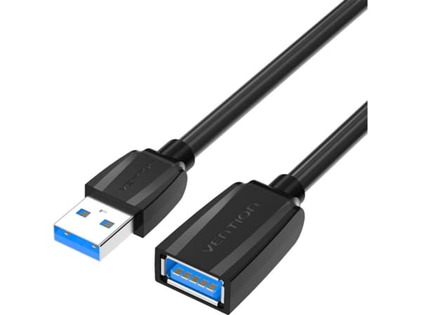 USB 3.0 male USB to female USB extender, Vention 3m (black)
