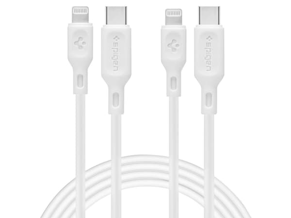 Spigen 000CA26356, 1 m, Lightning, USB C, Hankontakt, Hankontakt, Vit