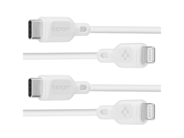Spigen 000CA26356, 1 m, Lightning, USB C, Hankontakt, Hankontakt, Vit