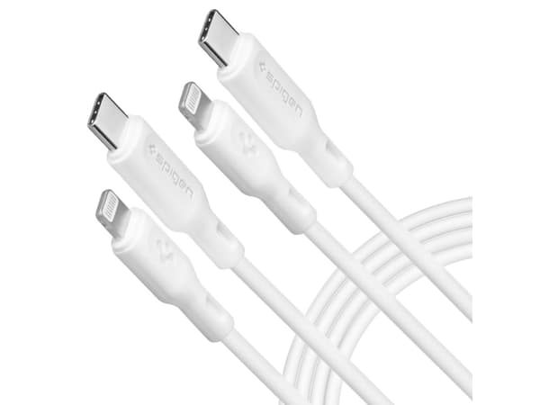 Spigen 000CA26356, 1 m, Lightning, USB C, Hankontakt, Hankontakt, Vit