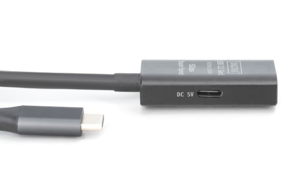 DIGITUS - USB-förlängningskabel - 24 pin USB-C (hane) till 24 pin USB-C (hona) - USB 3.1 - 5 V - 10 m - svart