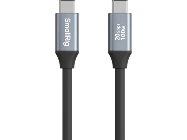SmallRig 4789, 0,6 m, USB C, USB C, 20 Gbit/s, Svart, Grå