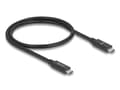 Miniatyrbild 2 av 4: Delock - USB-kabel - 24 pin USB-C (hane) till 24 pin USB-C (hane) - Thunderbolt 4 - 48 V - 5 A - 50 cm - E-marker, Stöd för Power Delivery 3,1, USB-s