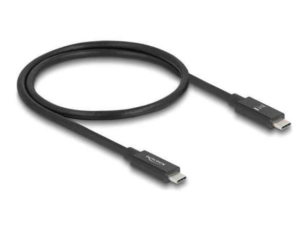 Delock - USB-kabel - 24 pin USB-C (hane) till 24 pin USB-C (hane) - Thunderbolt 4 - 48 V - 5 A - 50 cm - E-marker, Stöd för Power Delivery 3,1, USB-s