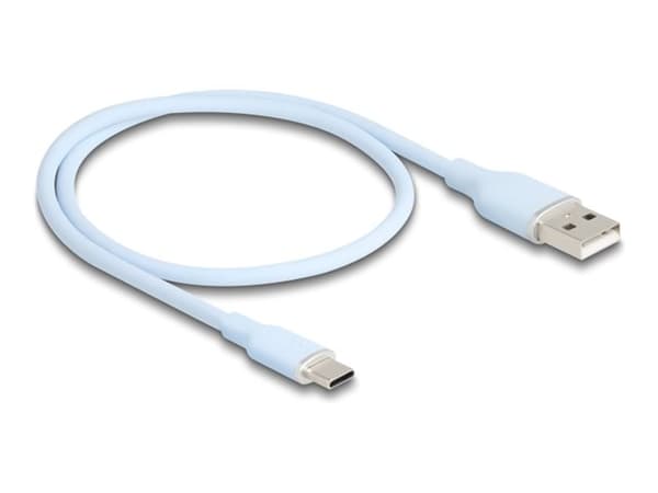 Delock - USB-kabel - USB (hane) till 24 pin USB-C (hane) - USB 2.0 - 3 A - 50 cm - blå