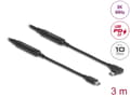 Miniatyrbild 4 av 4: Delock - USB-kabel - 24 pin USB-C (hane) till 24 pin USB-C (hane) vänstervinklad - USB 3.2 Gen 2 - 3 A - 3 m - upp till 10 Gbps dataöverföringshastig