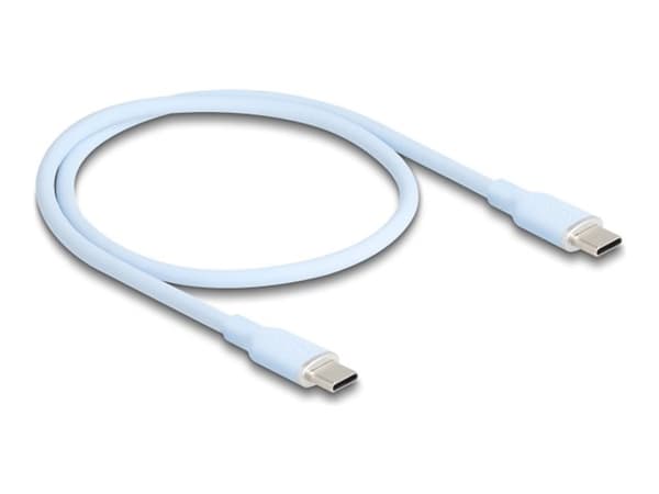 Delock - USB-kabel - 24 pin USB-C (hane) till 24 pin USB-C (hane) - USB 2.0 - 20 V - 3 A - 50 cm - USB Power Delivery (60W), Stöd för Power Delivery