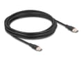 Miniatyrbilde 1 av 3: Delock - USB-kabel - 24 pin USB-C (hann) til 24 pin USB-C (hann) - USB 2.0 - 20 V - 3 A - 4 m - USB Power Delivery (60W), støtte for Power Delivery 3