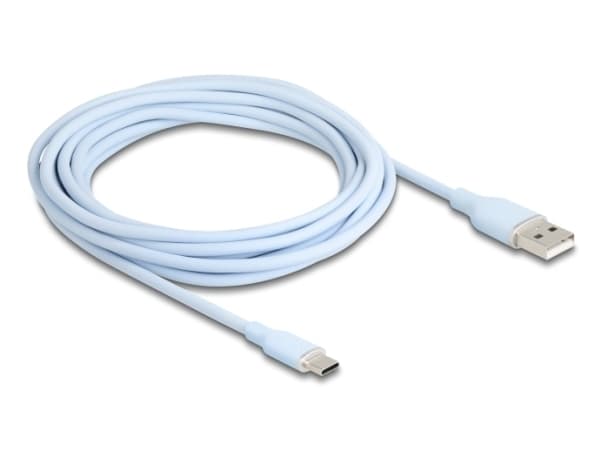 Delock - USB-kabel - USB (hane) till 24 pin USB-C (hane) - USB 2.0 - 3 A - 4 m - blå