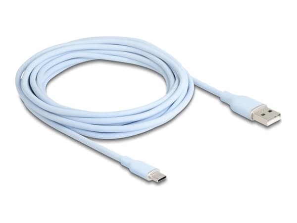Delock - USB-kabel - USB (hane) till 24 pin USB-C (hane) - USB 2.0 - 3 A - 4 m - blå