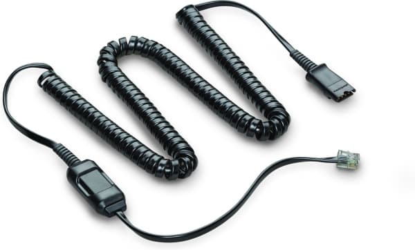 POLY HIC-10 Cable, RJ-9, Black, Male, Male, 135 mm, 100 mm