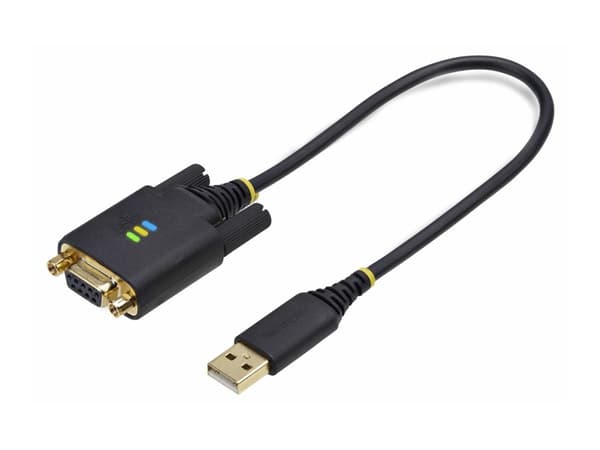 StarTech.com 1ft/30cm USB to Null Modem Serial Adapter Cable, FTDI, RS232 - USB / seriell kabel - USB (hane) till DB-9 (hona) skruvbar - 30 cm - robu