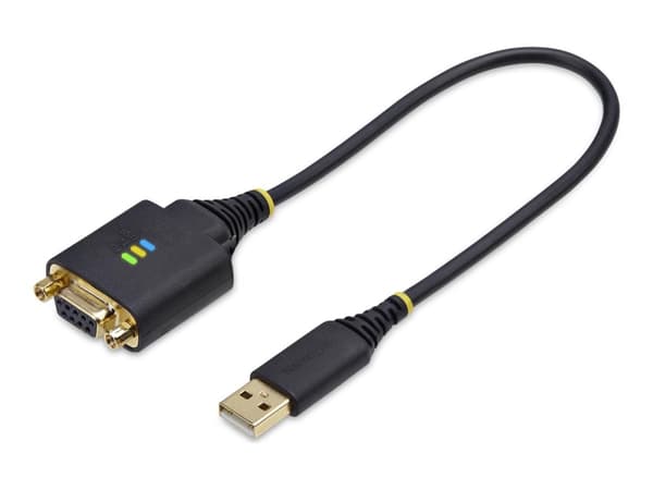 StarTech.com 1ft/30cm USB to Null Modem Serial Adapter Cable, FTDI, RS232 - USB / seriell kabel - USB (hane) till DB-9 (hona) skruvbar - 30 cm - robu