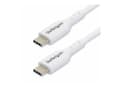 Pikkukuva 1 / 5: StarTech.com 1m (3.3ft) White USB-C Charging Cable, USB C Cable, USB 2.0 Type-C Laptop Charger Cord, 60W 3A Power Delivery, TPE Jacket, USB-C Data Tr