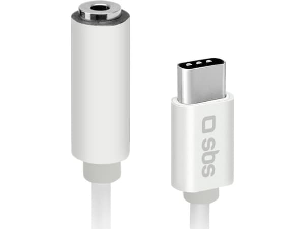 SBS TEINTJACKTYCFMW, Hvit, 3.5mm, USB C, 0,09 m, Hunkjønn, Hankjønn