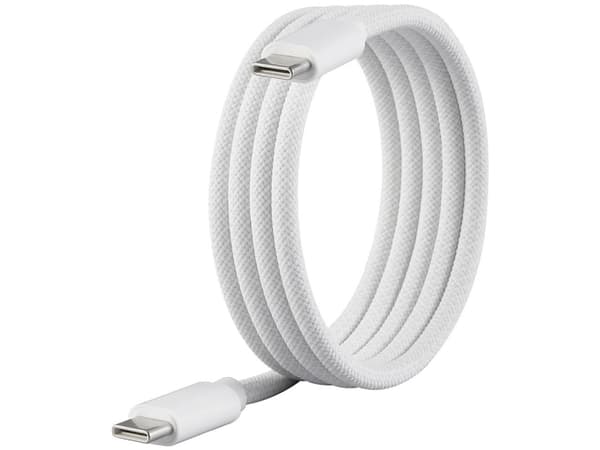 Renkforce USB-kaapeli USB 2.0 USB-C®-liitin, USB-C®-liitin 1,00 m Valkoinen #####mit magnetischer Aufwicklung, Stoff-beklædning RF-6437918