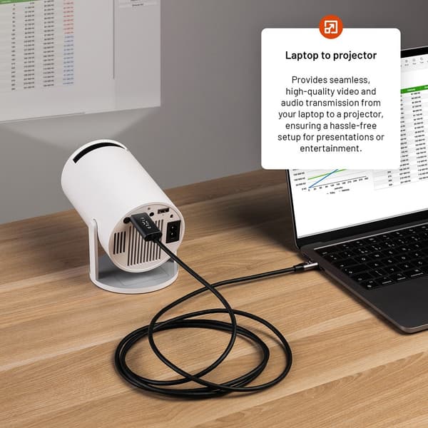 Fixed Kabel Video USB-C til HDMI 4K/60Hz 2m