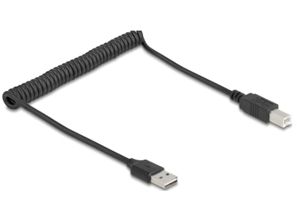 DeLOCK 90130, 0,8 m, USB A, USB A, USB 2.0, Sort