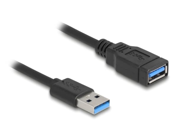 DeLOCK 90367, 0,6 m, USB A, USB A, 5 Gbit/sek., Sort