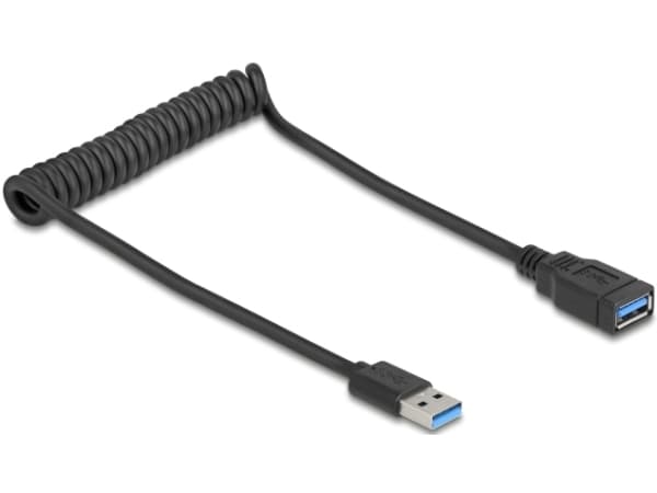 DeLOCK 90367, 0,6 m, USB A, USB A, 5 Gbit/sek., Sort