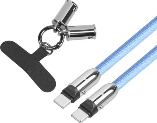 2-in-1 USB C kaapeli 1m sininen