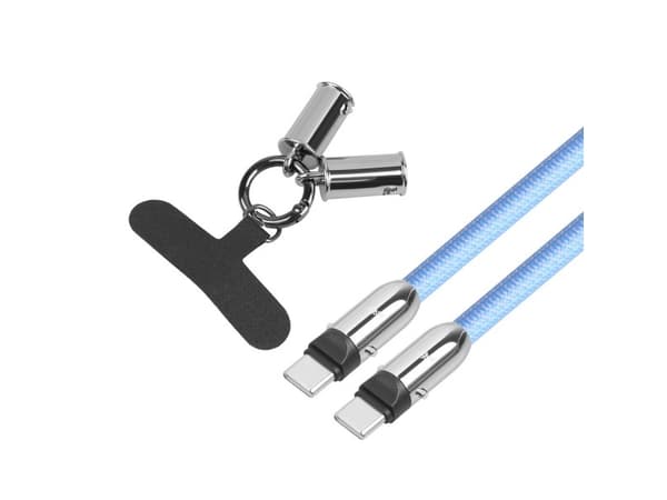 2-in-1 USB C kaapeli 1m sininen