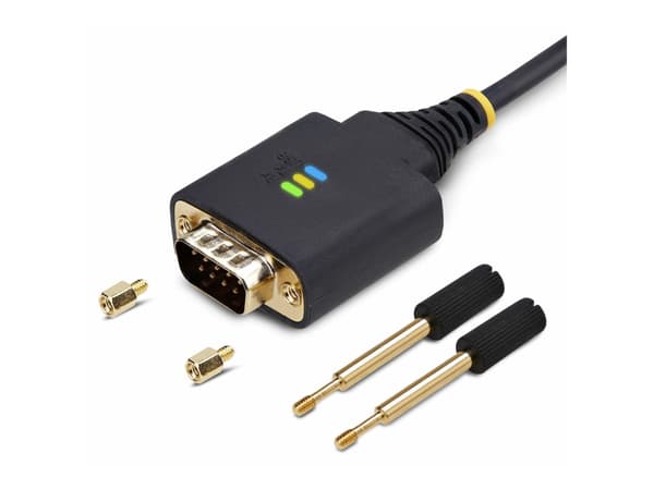 StarTech.com 1ft (30cm) USB to Serial Adapter Cable, COM Retention, RS232 - USB / seriell-kabel - USB (hann) til DB-9 (hann) skrubar - 30.5 cm - robu