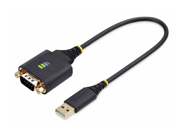 StarTech.com 1ft (30cm) USB to Serial Adapter Cable, COM Retention, RS232 - USB / seriell-kabel - USB (hann) til DB-9 (hann) skrubar - 30.5 cm - robu