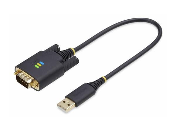 StarTech.com 1ft (30cm) USB to Serial Adapter Cable, COM Retention, RS232 - USB / seriell-kabel - USB (hann) til DB-9 (hann) skrubar - 30.5 cm - robu