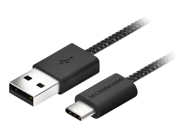 3Dconnexion - USB-kabel - USB (hann) til 24 pin USB-C (hann) - 1.5 m - flettet kabel