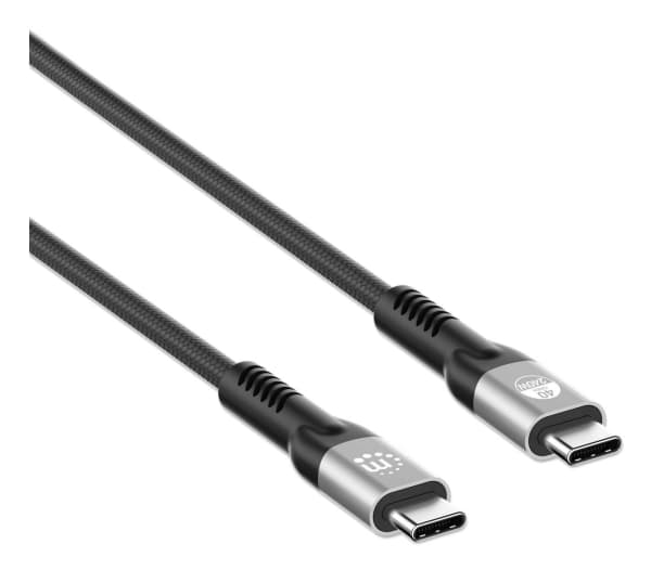 Manhattan 356381, 2 m, USB C, USB C, USB4 Gen 3x2, 40 Gbit/sek., Sort