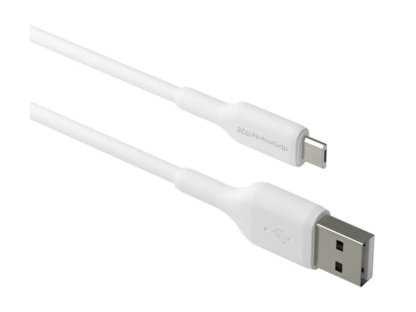 dbramante1928 re-charge - USB-kaapeli - USB (han) til Micro-USB Type B (han) - AC 100-240 V - 1 m - USB Power Delivery (12W) - hvid