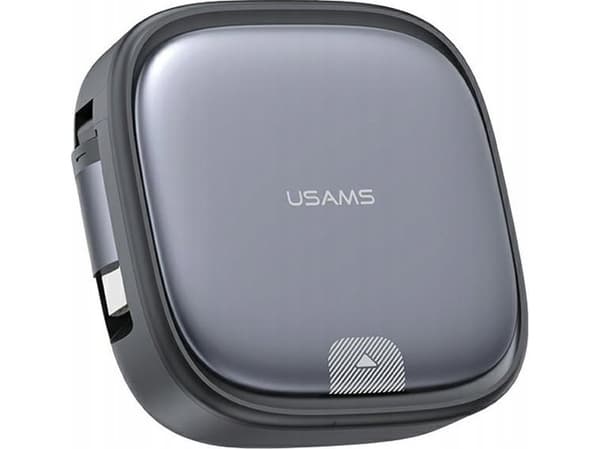 Usams USAMS USB-kabel 3-i-1 uttrekkbar kabel med boks MicroUSB/USB-C/Lightning 60W stål/lakk SJ650USB01 (US-SJ650)
