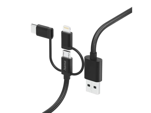 Hama 00139513, 1,5 m, USB A, Micro-USB A, USB 2.0, 0,48 Gbit/sek, Sort