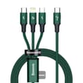 Miniatyrbilde 2 av 4: Baseus Rapid Series 3-in-1 USB-C til Lightning/Micro/USB-C 1.5m Grön